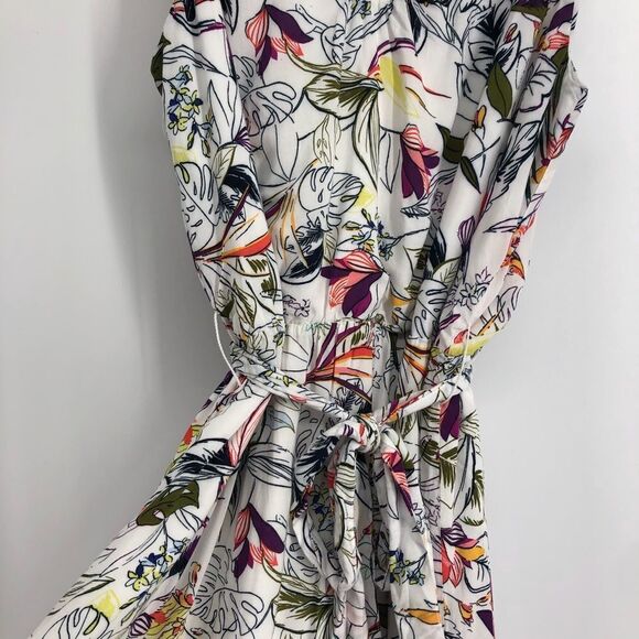 A NEW DAY Sleeveless Floral Midi Dress Tie Waist - Picture 7 of 11